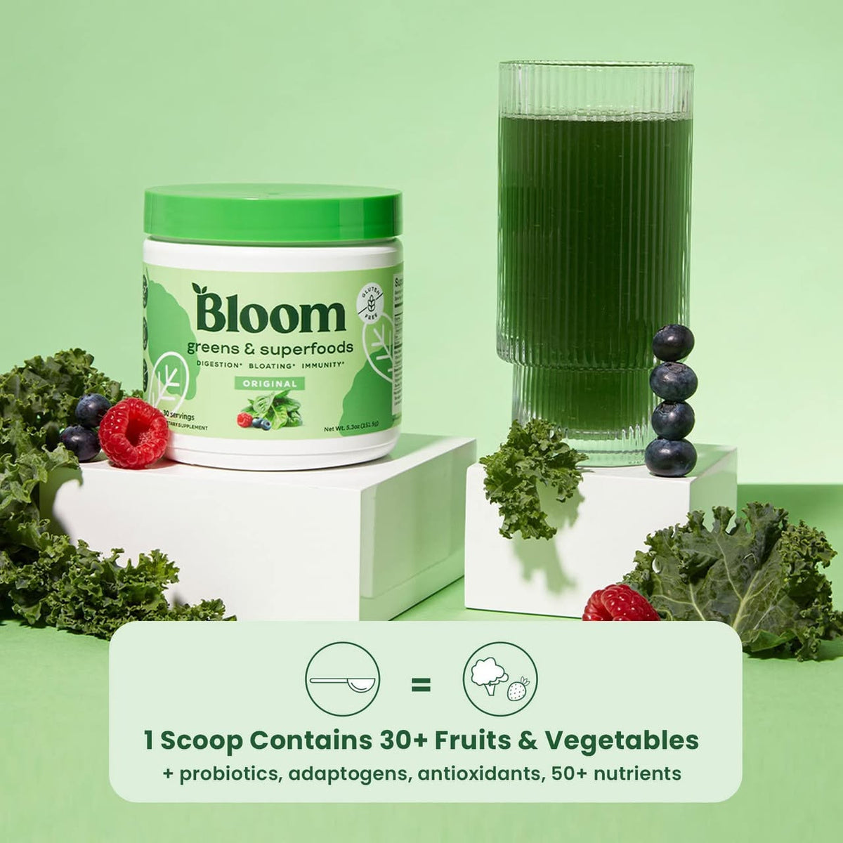 Bloom Greens™ | Adiós a la Hinchazón, Más Energía y Digestión Ligera en 1 Cucharada 🌿