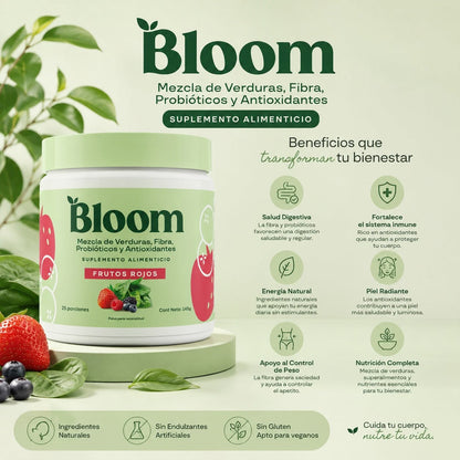 Bloom Greens™ | Adiós a la Hinchazón, Más Energía y Digestión Ligera en 1 Cucharada 🌿