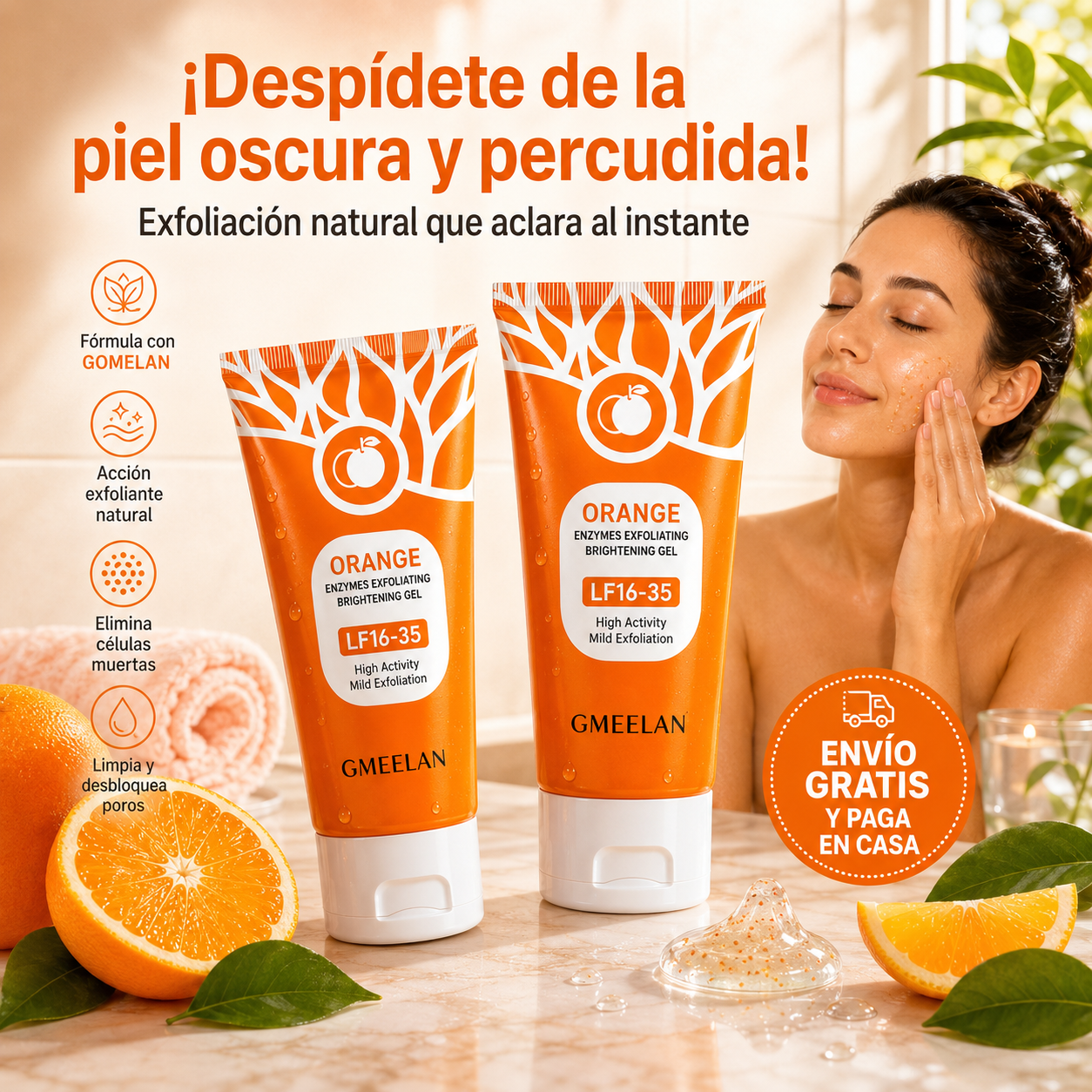 Orage® Gel Exfoliante Aclarante e Hidratante 🍊