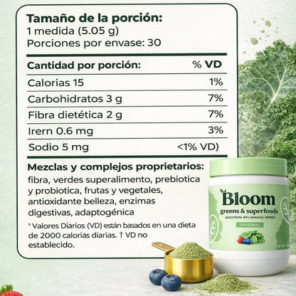 Bloom Greens™ | Adiós a la Hinchazón, Más Energía y Digestión Ligera en 1 Cucharada 🌿