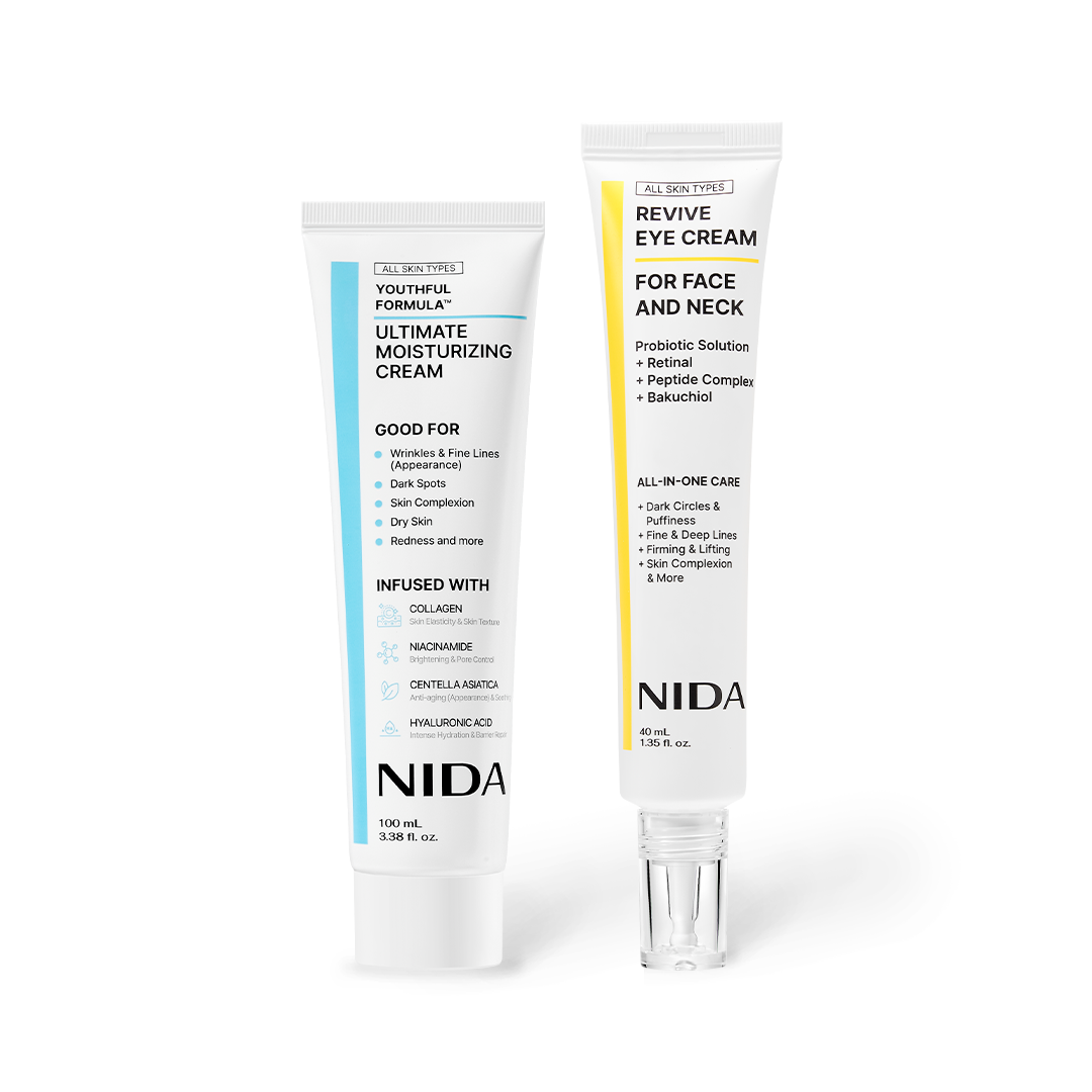 NIDA® Crema Hidratante Anti-Edad Coreana + Crema para Contorno de Ojos, ¡Empieza a cuidar tu piel desde hoy! 💁🏻‍♀️