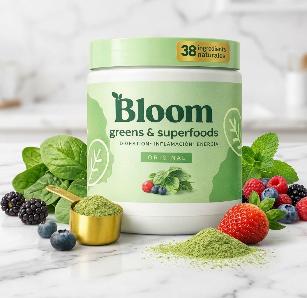 Bloom Greens™ | Adiós a la Hinchazón, Más Energía y Digestión Ligera en 1 Cucharada 🌿