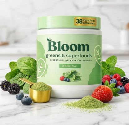 Bloom Greens™ | Adiós a la Hinchazón, Más Energía y Digestión Ligera en 1 Cucharada 🌿