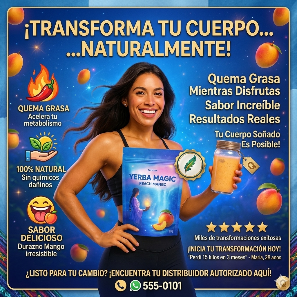 Yerba Magic® 🥭 Baja de peso con Té o Cápsulas 🍑 IMPORTADO 🇺🇸