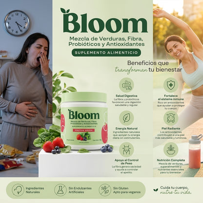 Bloom Greens™ | Adiós a la Hinchazón, Más Energía y Digestión Ligera en 1 Cucharada 🌿